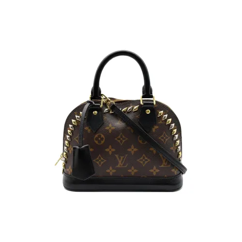 LOUIS VUITTON Alma Холст Сумка через плечо Сумка Маленькая Женская Коричневая