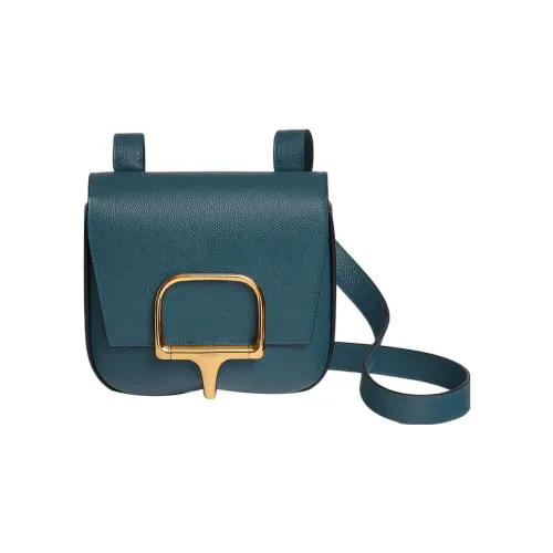 HERMES Della Cavalleria Epsom Телячья кожа Сумка через плечо Мини Женские 7PBleu DE Пруссия Прусский синий