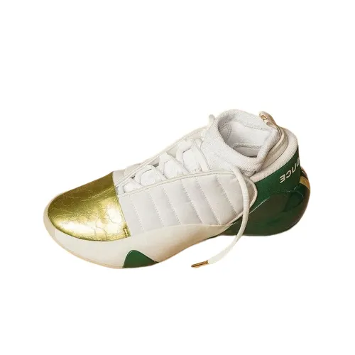 Adidas Harden Vol.7 Slip-resistant Low Top Баскетбольные кроссовки Мужские Белые Зеленые Золотые