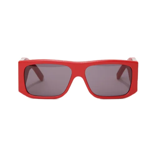 GIVENCHY Ацетат Кожа Нерегулярная форма Солнцезащитные очки Мужской Красный