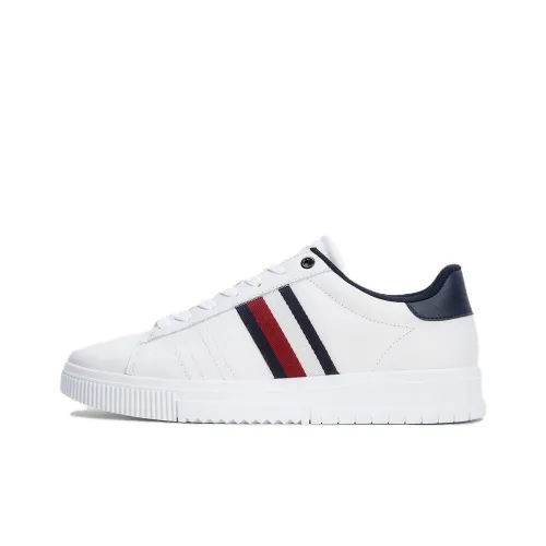 Tommy Hilfiger Низкие кроссовки для скейтбординга Мужские Белые