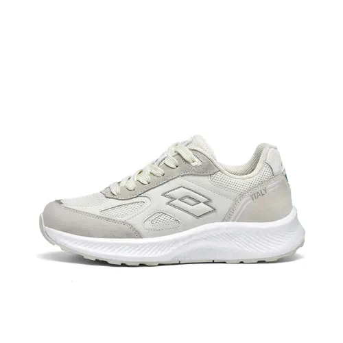LOTTO Hoshino Low Топ Беговые кроссовки Женские Белые Бежевые Серые