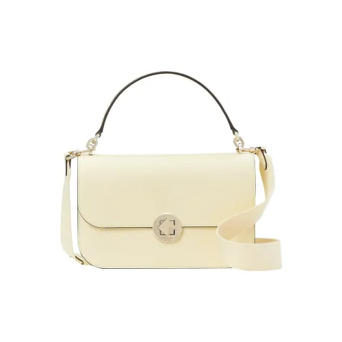 Kate Spade Гладкая кожа Маленькая квадратная сумка Сумка Сумка через плечо Сумка через плечо Стандартная Женская Лимон