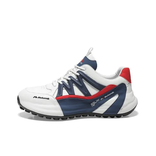 KOLUMB Низкий топ Casual Мужской Белый Синий Красный