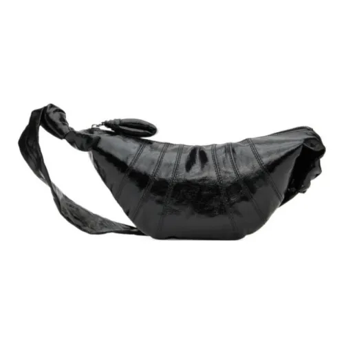 Lemaire Натуральная кожа Круассан Сумка через плечо Маленькая Унисекс Черная