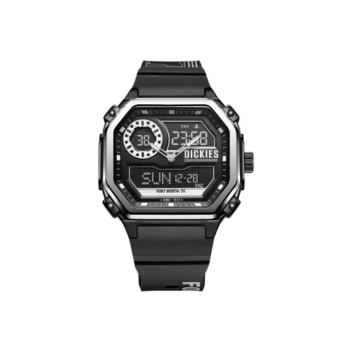 Dickies Aurora Warrior Collection Кварцевые наручные часы пластиковый ремешок 44 мм черный циферблат унисекс