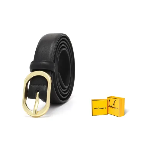 FREE RABBITⅡ Двойной Sided Шпилька Ремни из коровьей кожи Женские 2,3 см