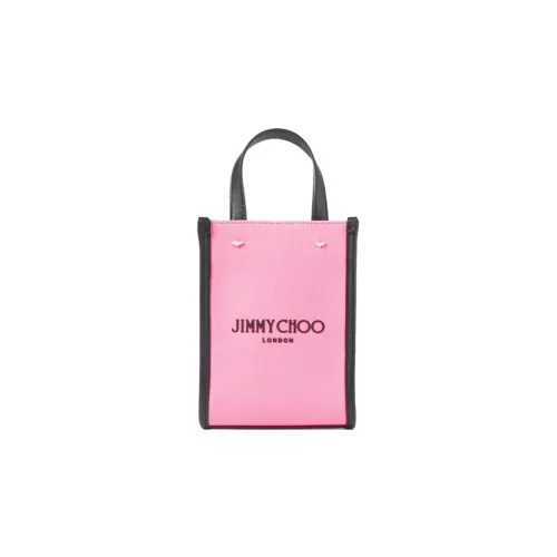 Jimmy Choo Холст Тоут Сумка Сумка для покупок Холст Сумка Сумка через плечо Мини Сумка Женская Конфетно-розовая