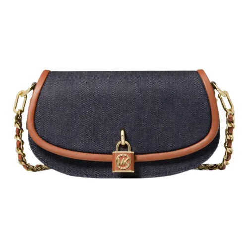 MICHAEL KORS Mila Ткань из спилок коровьей кожи Курьерская сумка Сумка Сумка через плечо Женская Темно-синий