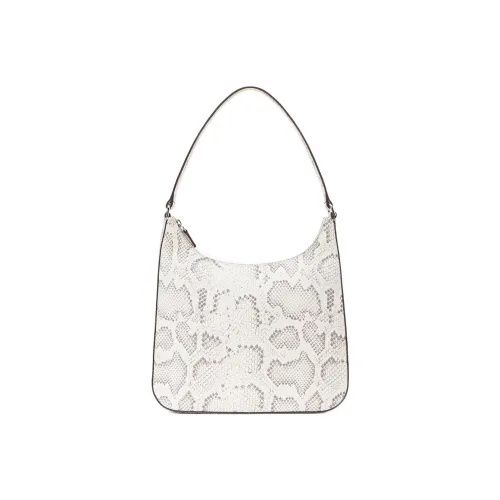 Staud Полированная коровья кожа сумка через плечо женская отбеленная с принтом змеи