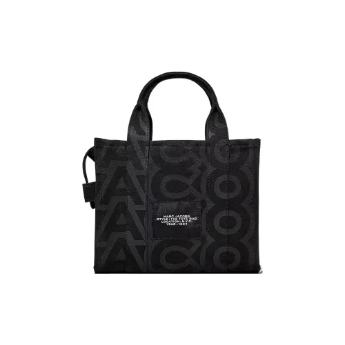 MARC JACOBS Хлопок Холст Сумка-тоут Сумка для покупок Холст Сумка через плечо Сумка Маленькая Унисекс Черная