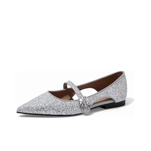 ZSAZSAZSU Женские повседневные туфли Low Top Silver Women's