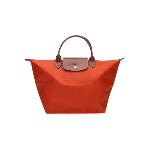LONGCHAMP Нейлоновая сумка-пельмени большая женская красная