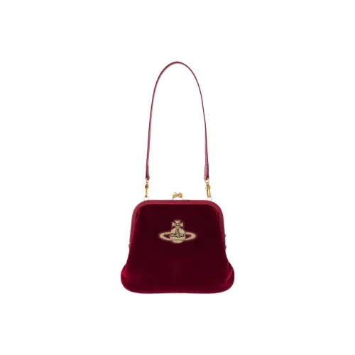 Vivienne Westwood Cotton Fur Portable Single Shoulder Clutch Regular Women's Burgundy Вивьен Вествуд Хлопок Fur Переносной Одно Плечо Клатч Стандартный Женский Бордовый