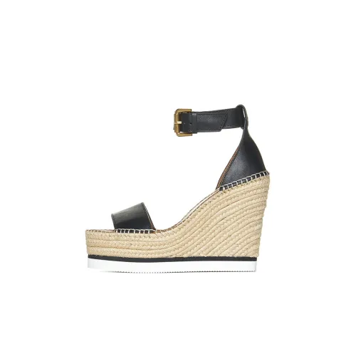 See By Chloe One Ремень Сандалии Женские Черный Бежевый