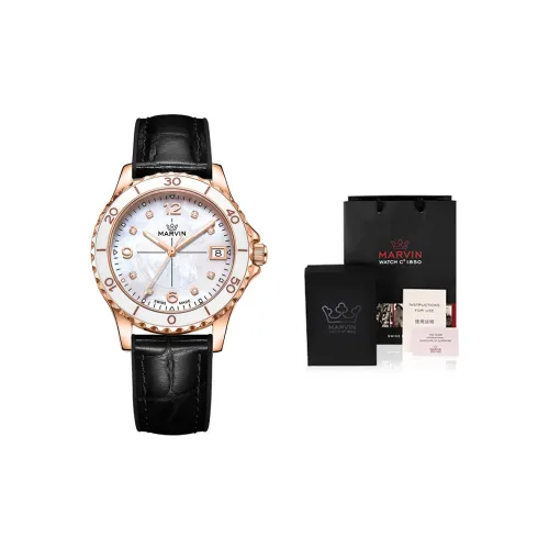 MARVIN Кварцевый Movement Женские часы 36mm*36mm*10,05mm Жемчужная раковина Цвет