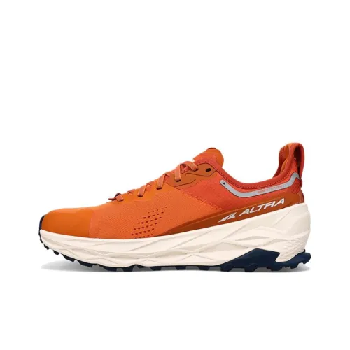 Altra Olympus 5 Slip-on Устойчивый к истиранию Низкий Топ Беговые кроссовки Мужские Оранжевый Красный