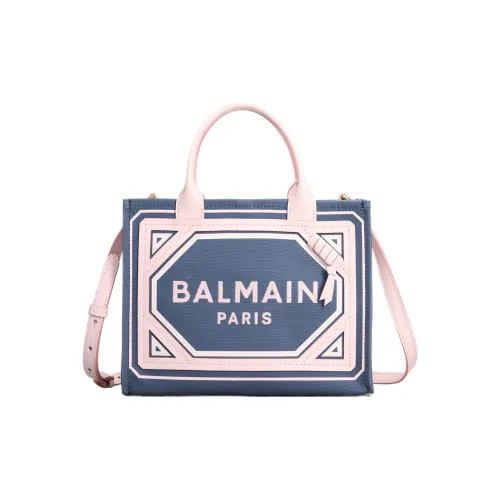 BALMAIN Холщовая кожа Детали Тоут Сумка Сумка для покупок Сумка через плечо Сумка Маленькая Женская Розовая