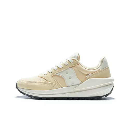 Saucony JAZZ RENEW Slip-resistant Abrasion-resistant Low Top Casual Running Shoes Unisex Yellow White Сaucony JAZZ RENEW Противоскользящий Устойчивый к истиранию Низкий Топ Повседневные Беговые Кроссовки Унисекс Желтый Белый