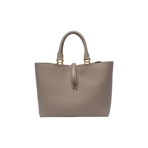 Chloe Marcie с рельефной телячьей кожей сумка обычный размер женский серый