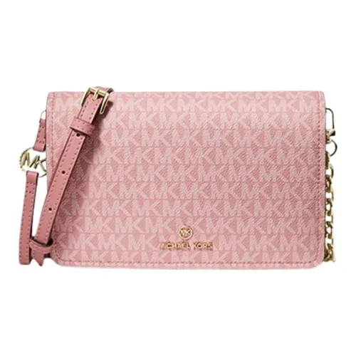 MICHAEL KORS Покрытый холст кожа кошелек сумка через плечо женский розовый