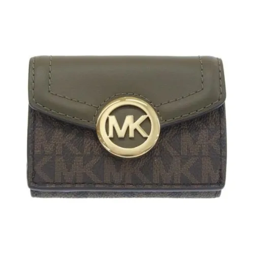 MICHAEL KORS Кошелек из ПВХ с покрытием из холста и вставками из кожи женский яшмовый