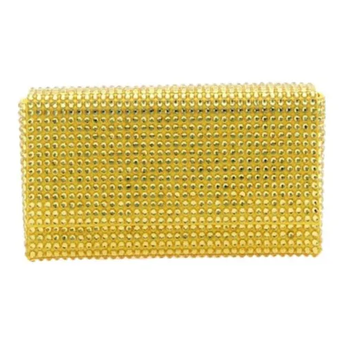 AMINA MUADDI Кристальный с акцентом сатин клатч на одно плечо через плечо женский золотой