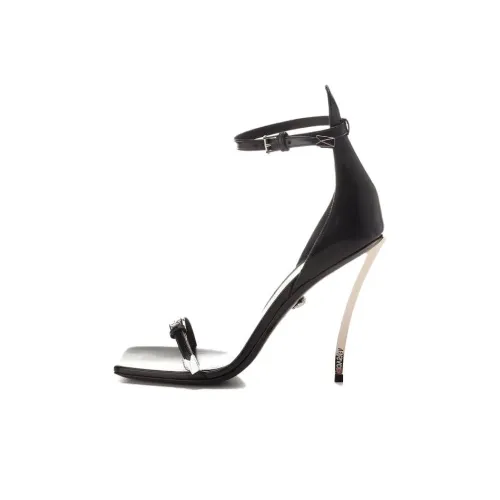 VERSACE Булавка POINT Высокие каблуки 10 см Женские Черный