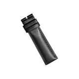 Черный без рисунка, плетение Omega, серебряная застежка