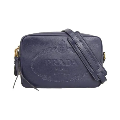 PRADA Сумка через плечо из кожи женская морской синий