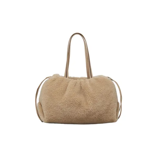 BRUNELLO CUCINELLI Новая шерсть Тоут Сумка Сумка для покупок Сумка на плечо Сумка Женская Коричневая