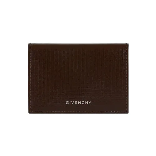 GIVENCHY 4G Телячья кожа Держатель для карт Мужской Темно-коричневый