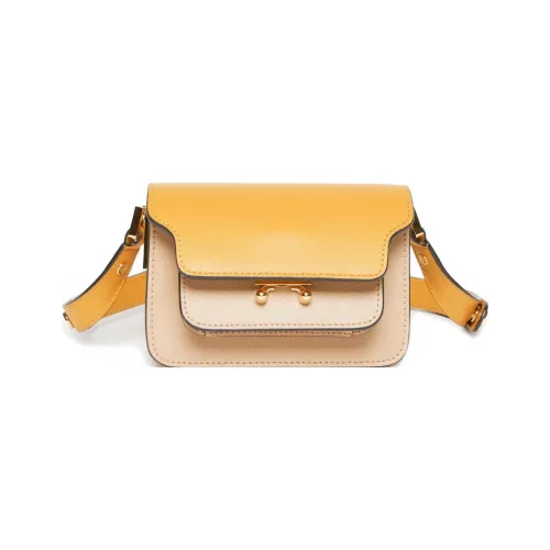 MARNI Основная часть Телячья кожа Сумка через плечо Сумка на плечо Детский Апельсин