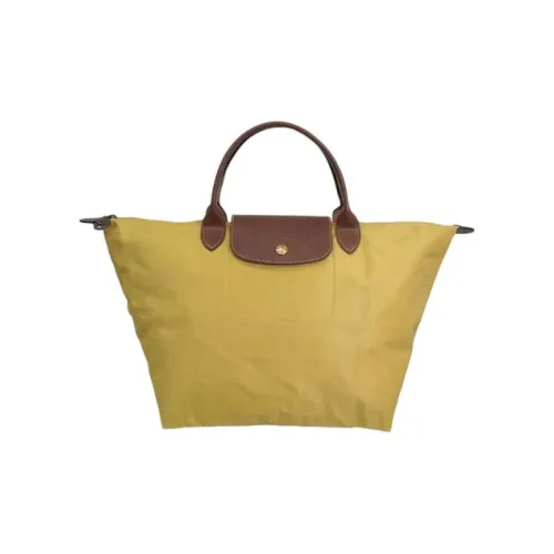 LONGCHAMP Le Pliage Нейлоновая сумка-пельмени дорожная сумка средний размер женская желтая