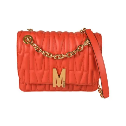 MOSCHINO Сумка через плечо из козьей кожи женская оранжевая