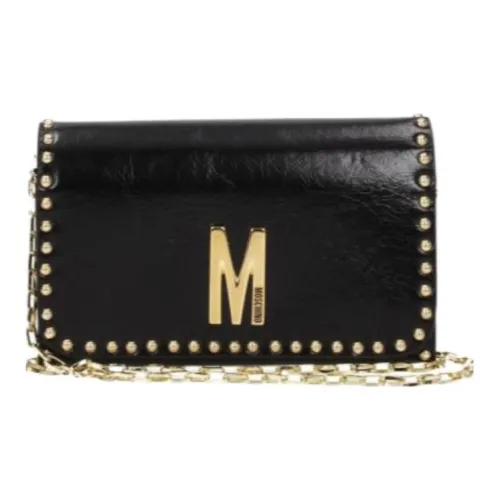 MOSCHINO Сумка через плечо из кожи женская черная