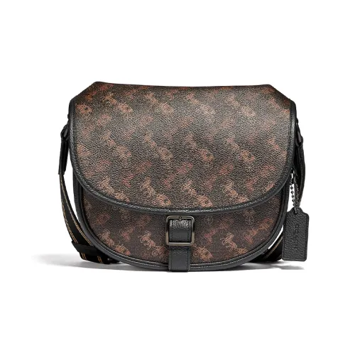 COACH Canvas кожа сумка через плечо средний мужской черный медный трюфельно-коричневый