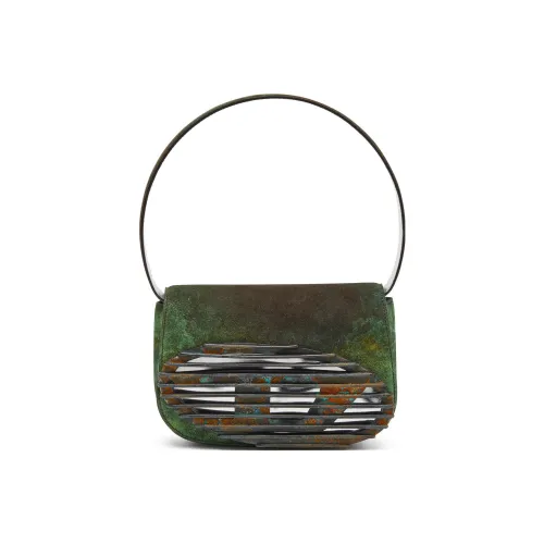 DIESEL Коровья кожа Портативная Сумка через плечо Сумка на плечо Женская Зеленая