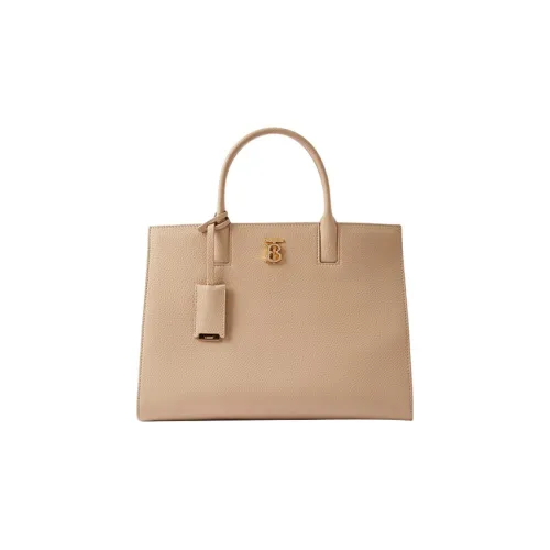 Burberry Телячья кожа Тоут Сумка Сумка для покупок Сумка Маленькая Женская Пшенично-бежевая