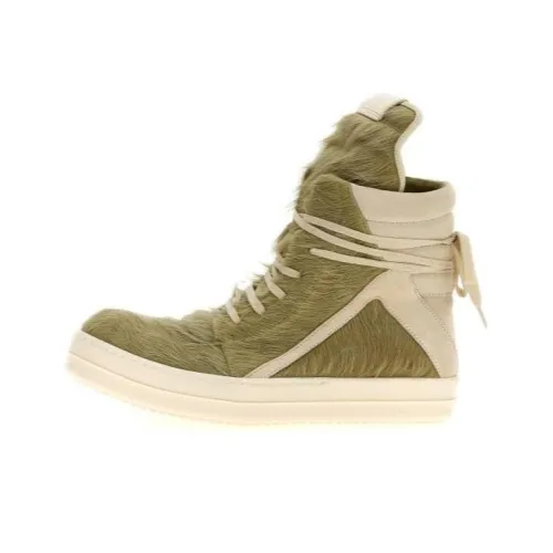 RICK OWENS совместный бренд RO Geobasket Высокие Кроссовки для скейтбординга Мужские Зеленые