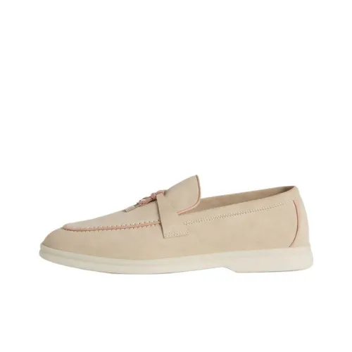 Loro Piana Summer Charms Walk Лоферы Розовый Песочный Женские