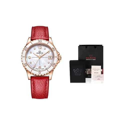 MARVIN Кварцевый Movement Женские часы 36mm*36mm*10,05mm Жемчужная раковина Цвет
