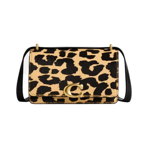 COACH Bandit Телячья кожа Конверт Сумка через плечо Маленькая Женская Черная и Желтая