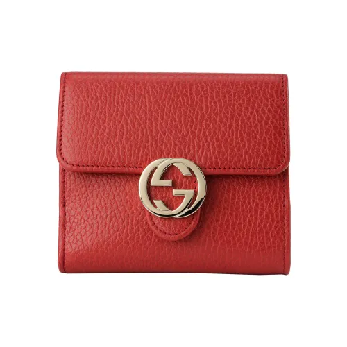GUCCI Кожа Кошелек Стандартный Женский Красный