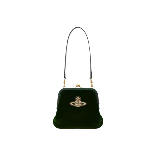 Vivienne Westwood Cotton Fur Portable Single Shoulder Clutch Women's Green Вивьен Вествуд Хлопок Fur Переносной Одно Плечо Клатч Женский Зеленый