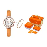 Золотистая оболочка, жемчужный апельсин, ремень (оранжевое сердце, подарочная коробка)