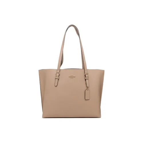 COACH Mollie Коровья кожа Mommy Сумка Тоут Сумка Сумка для покупок Сумка Сумка через плечо Большая Женская Тауповая