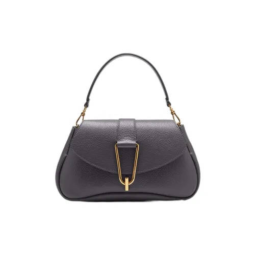 COCCINELLE Сумка из коровьей крупнозернистой текстуры сумка через плечо среднего размера женская черная