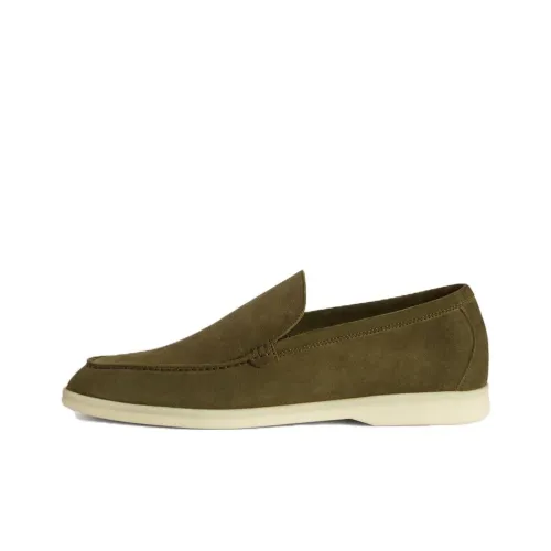 Loro Piana Summer Walk Мужские повседневные туфли Низкий топ Оливковый Темно-зеленый Мужской