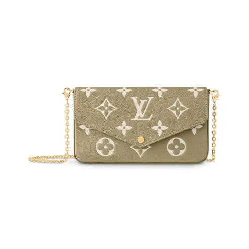 LOUIS VUITTON Pochette Felicie Тисненая коровья кожа 3 в 1 Сумка через плечо Сумка на плечо Женская